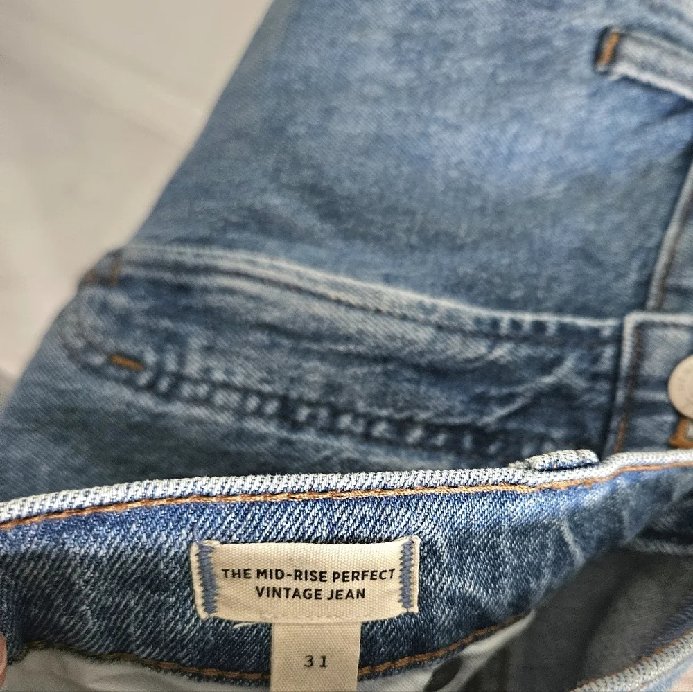 Madewell NWT Mid-rise Perfect Vintage Jeans New Rough Hem